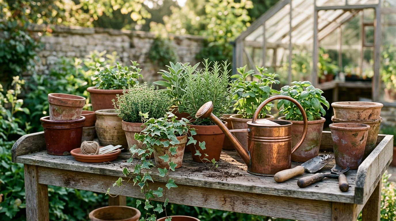 Artisanal Terracotta Pots & Gardening Tools